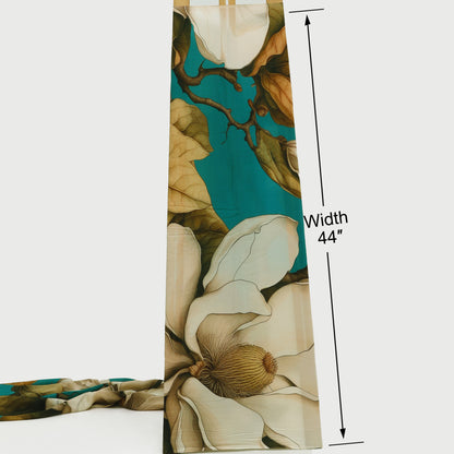 Floral Design Crepe Hydra Print Fabric