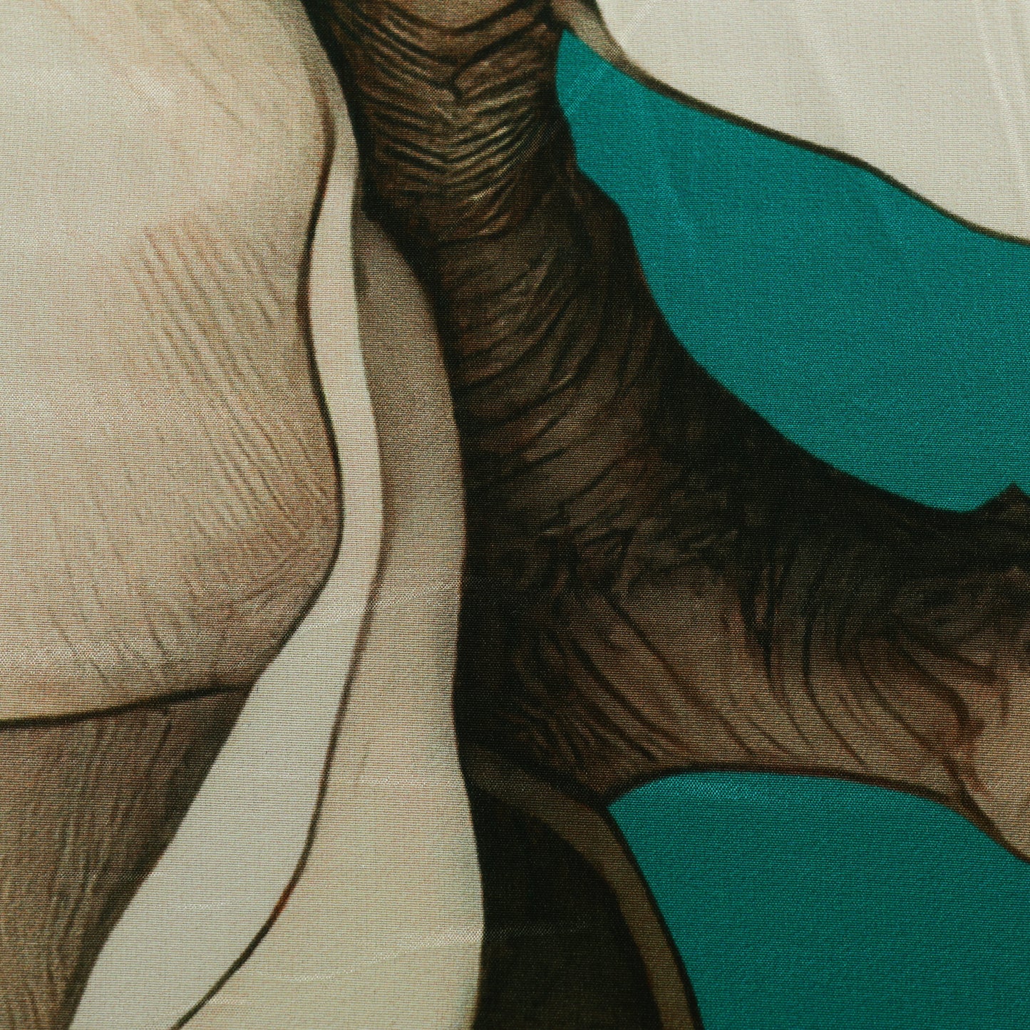 Floral Design Crepe Hydra Print Fabric