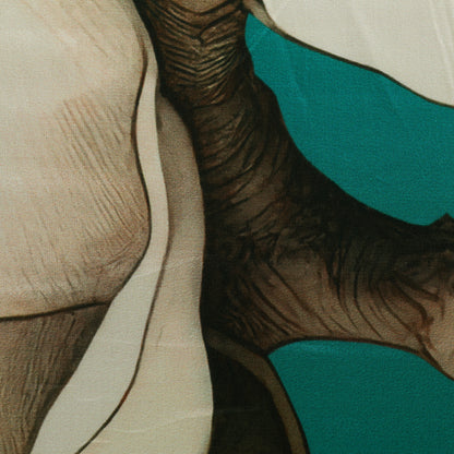 Floral Design Crepe Hydra Print Fabric