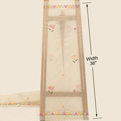 Mul Chanderi Embroidery Fabric