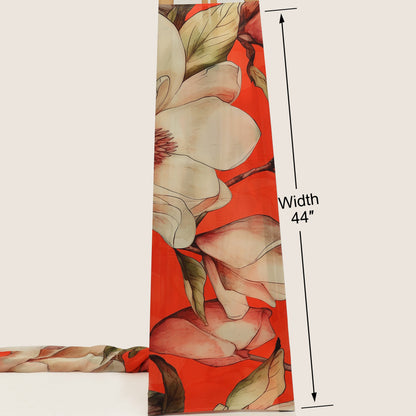 Floral Pattern Print Satin Fabric