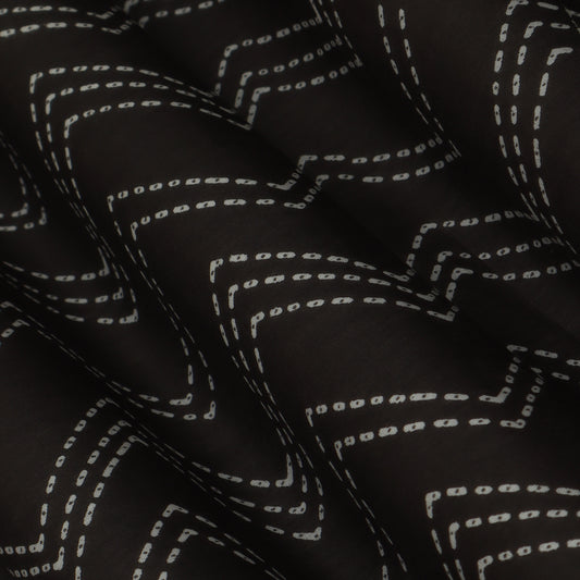 Colored Mulmul Discharge Print Fabric