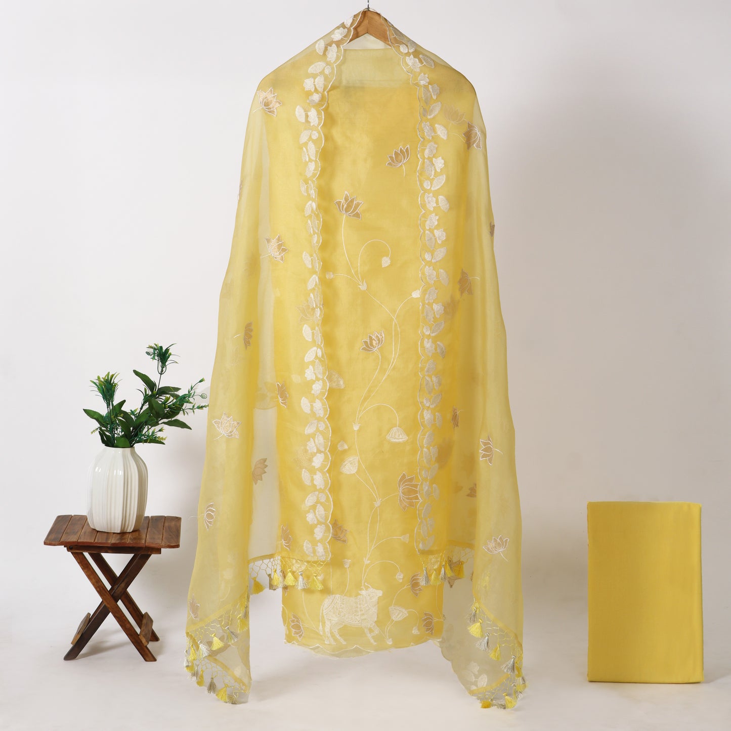 Unstitched Organza Suit