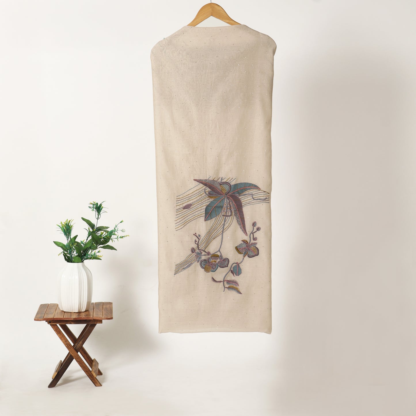 Unstitched Chanderi Suit