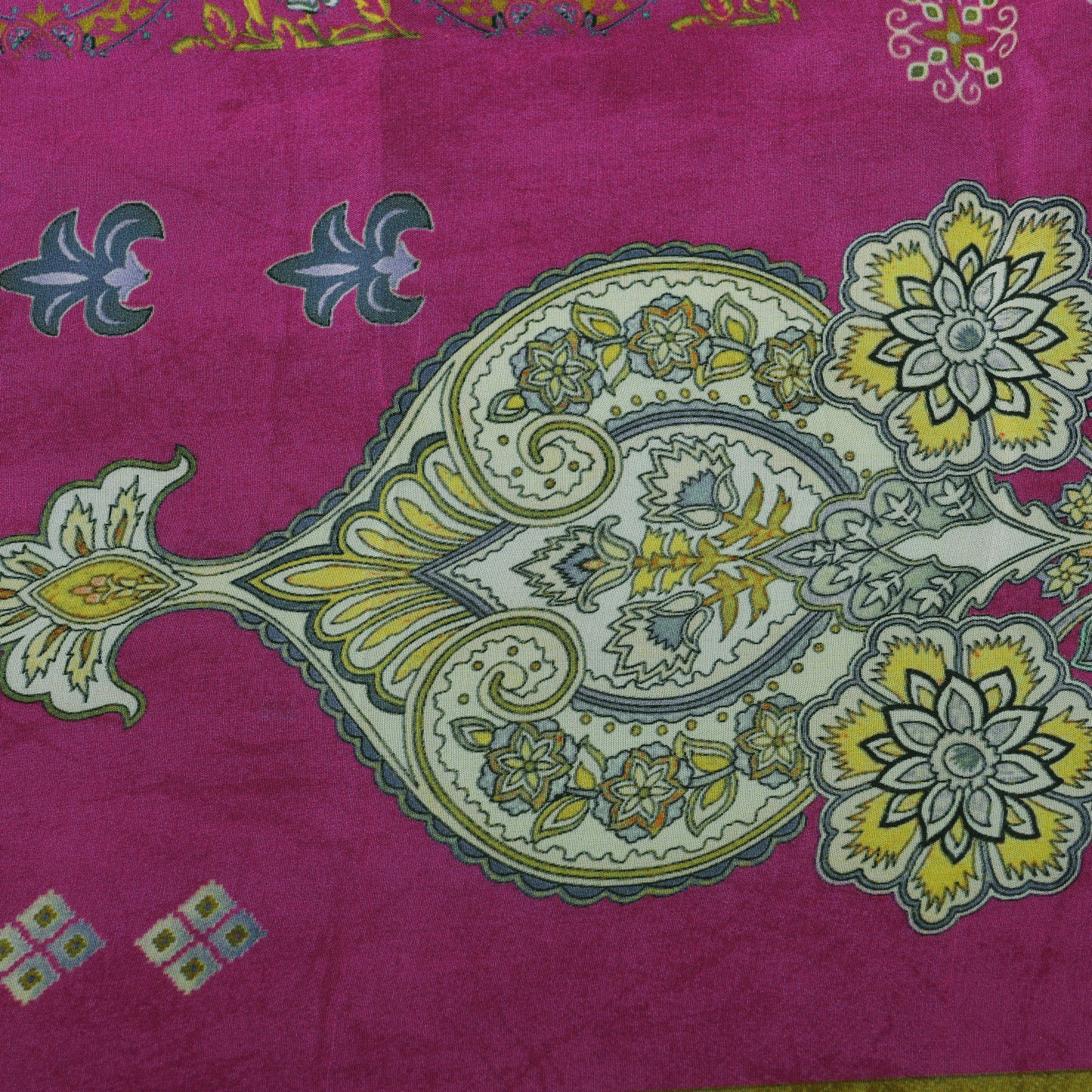 Pink Color Crepe Hydra Print Fabric