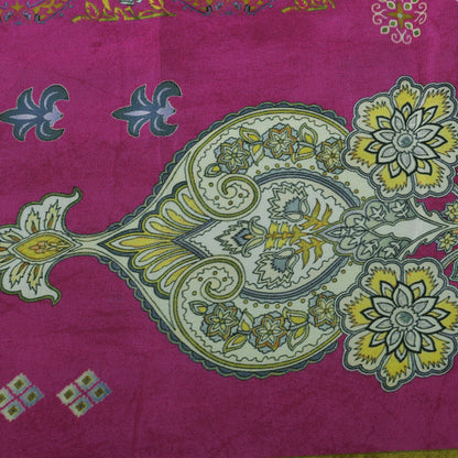 Pink Color Crepe Hydra Print Fabric