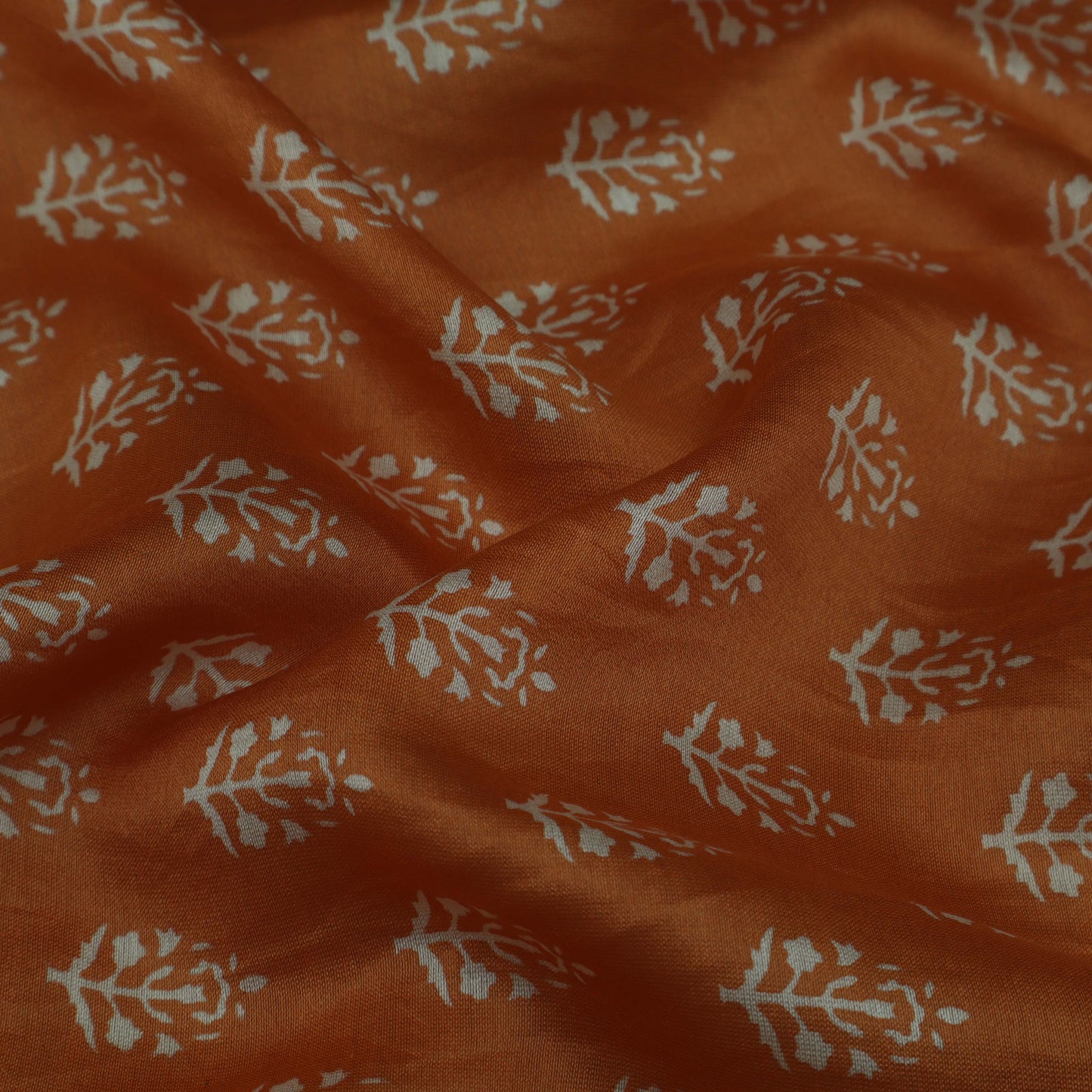 Multicolor Slub Chanderi Print Fabric