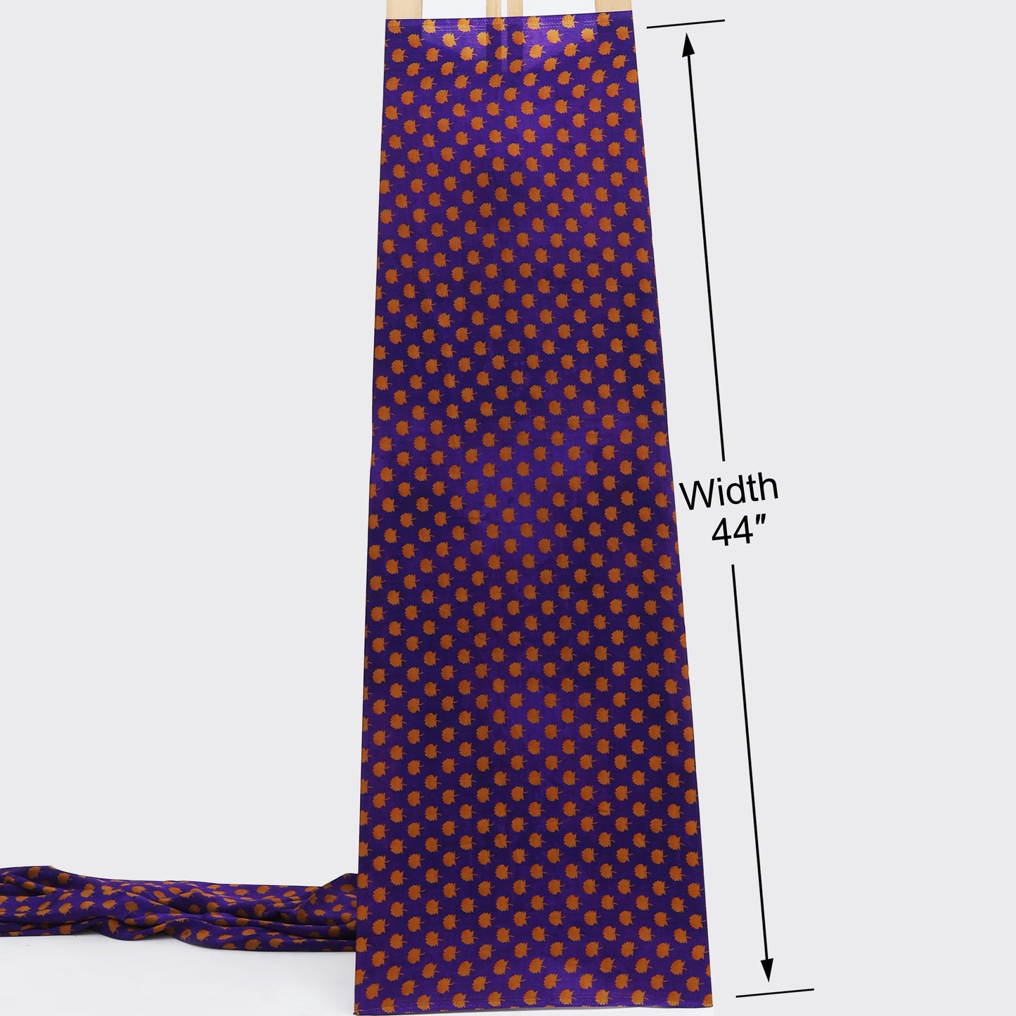 Purpls Color Satin Hydra Print Fabric