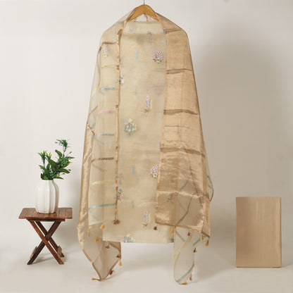 Unstitched Organza Suit