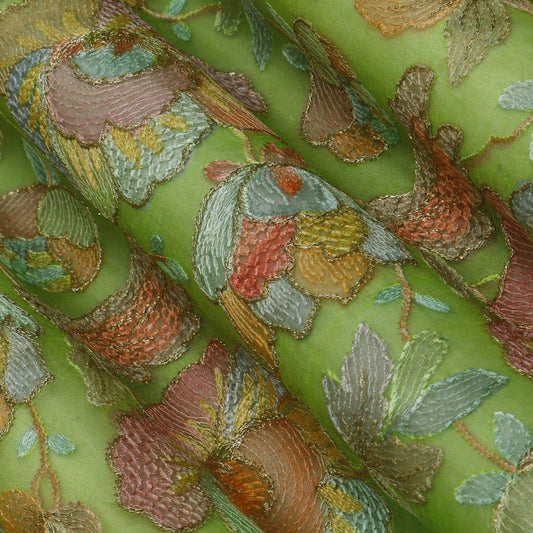 Coloured Organza Embroidery Fabric