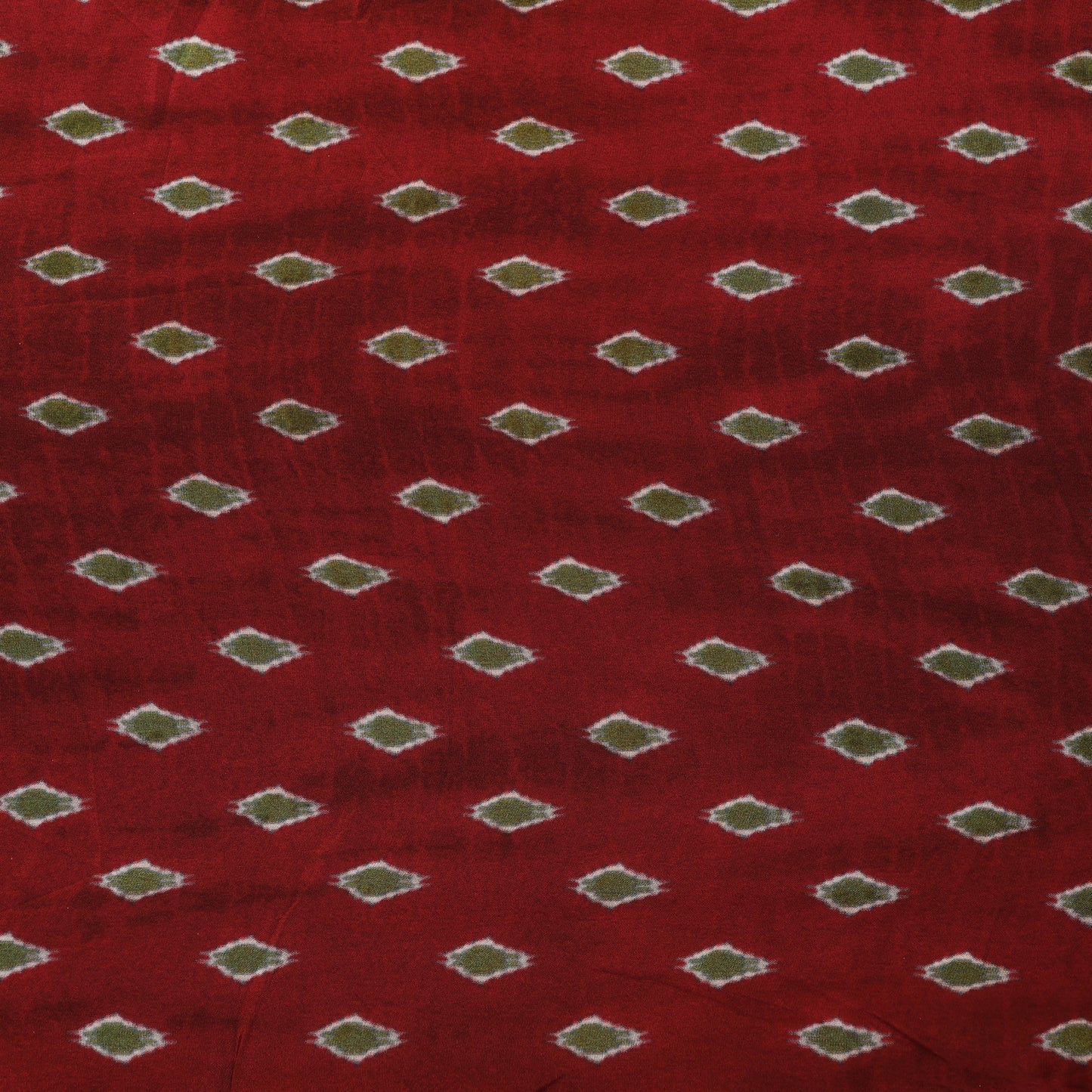 Maroon Color Crepe Hydra Print Fabric