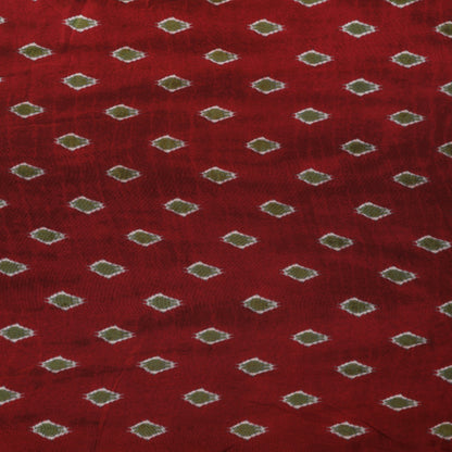 Maroon Color Crepe Hydra Print Fabric