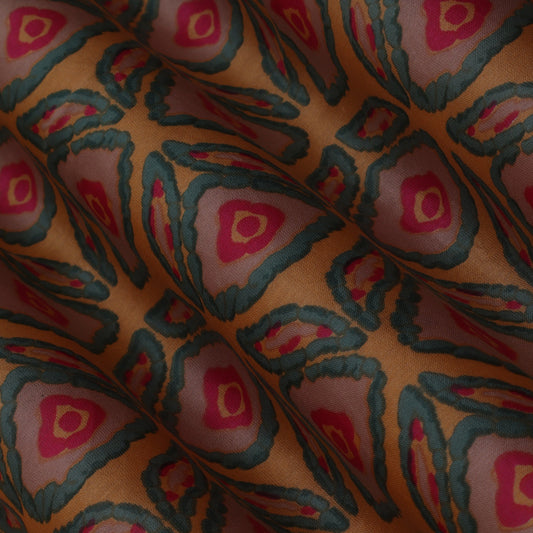 Colored Chanderi Print Fabric