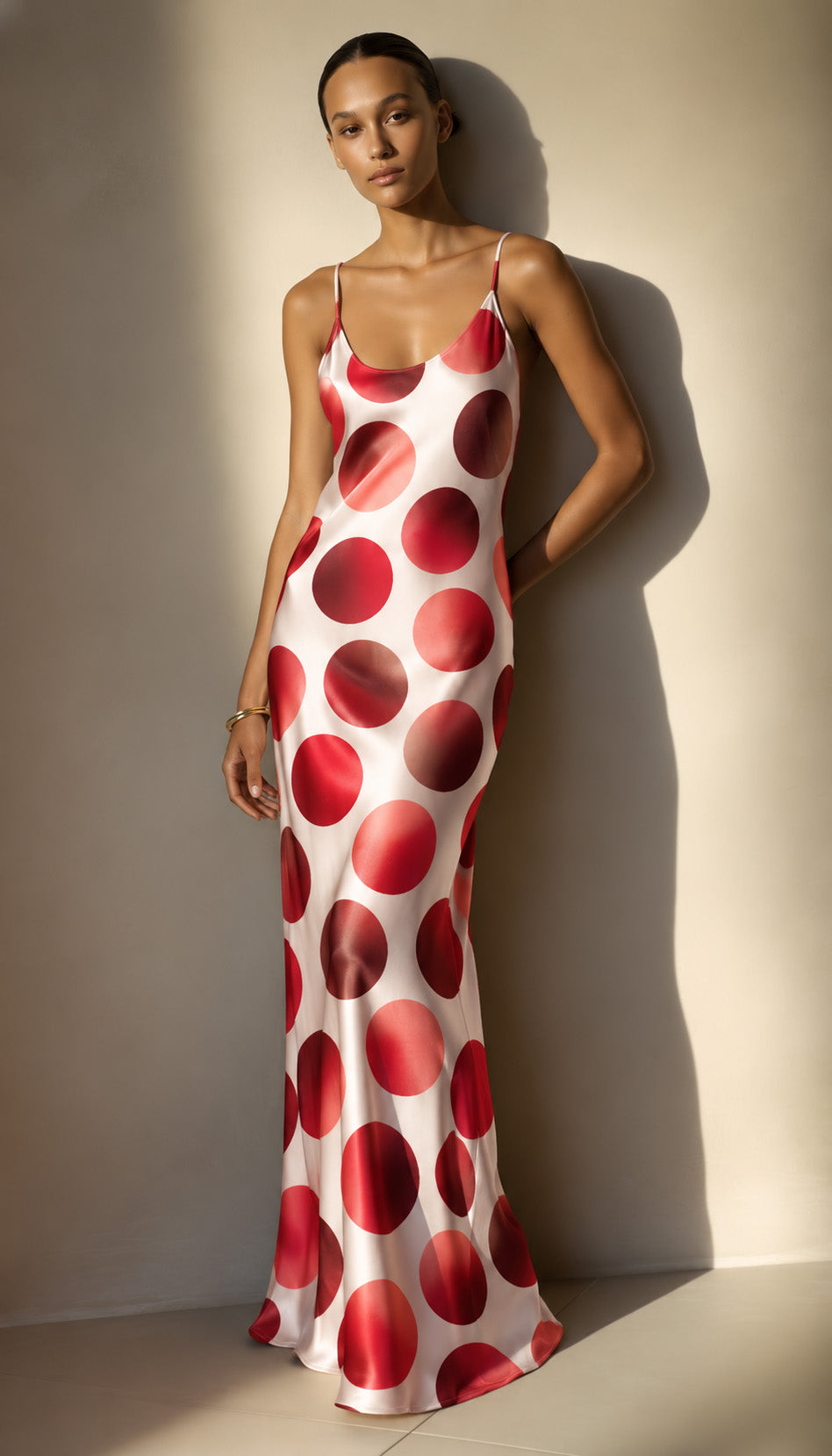 Modal Satin Dot Stripe Fabric