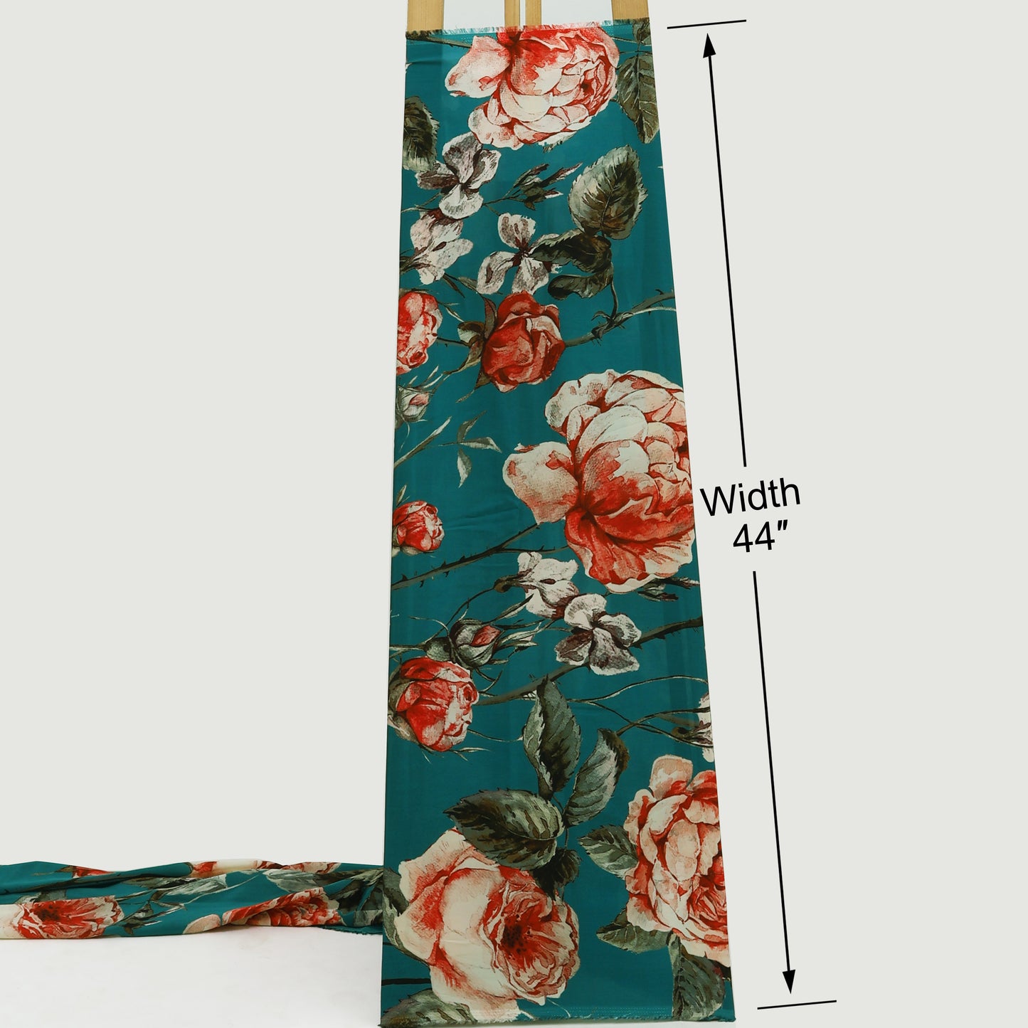 Floral Design Crepe Hydra Print Fabric