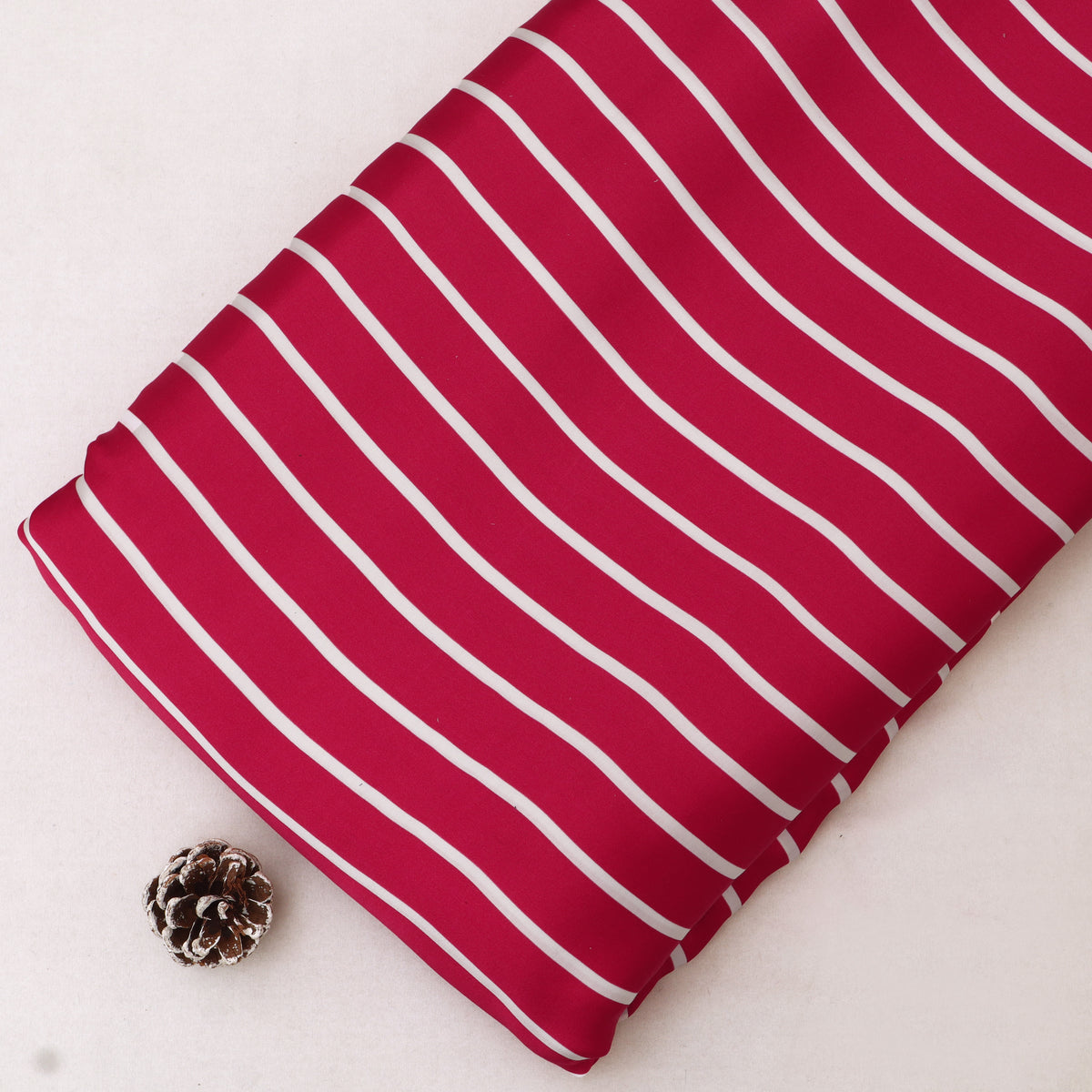 Modal Satin Dot Stripe Fabric