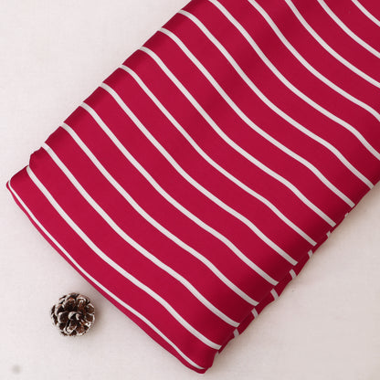 Modal Satin Dot Stripe Fabric