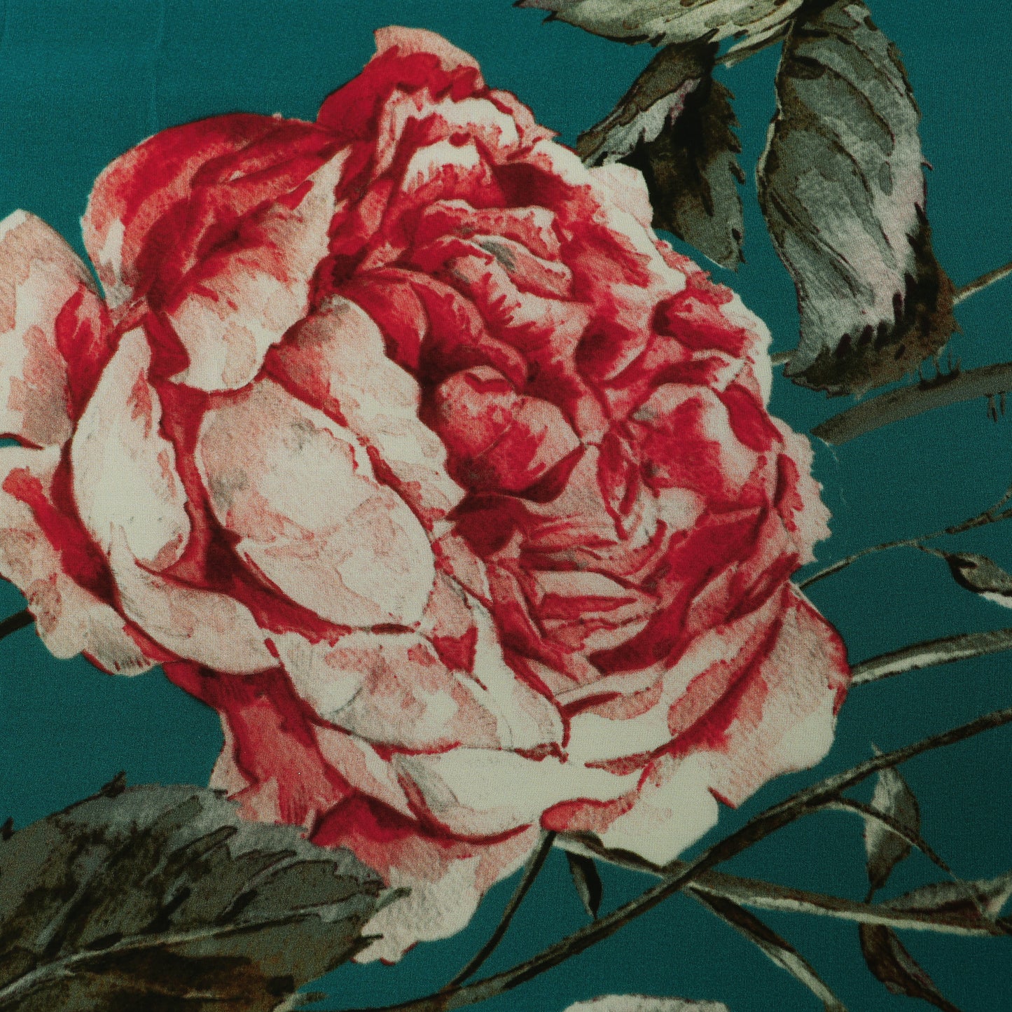 Floral Design Crepe Hydra Print Fabric