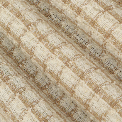 Cream Color Heavy Woolen Shimmer Fabric