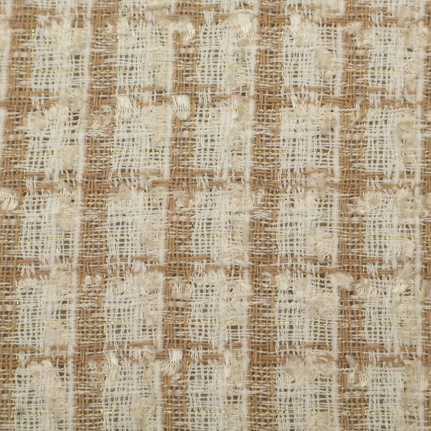 Cream Color Heavy Woolen Shimmer Fabric