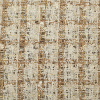 Cream Color Heavy Woolen Shimmer Fabric