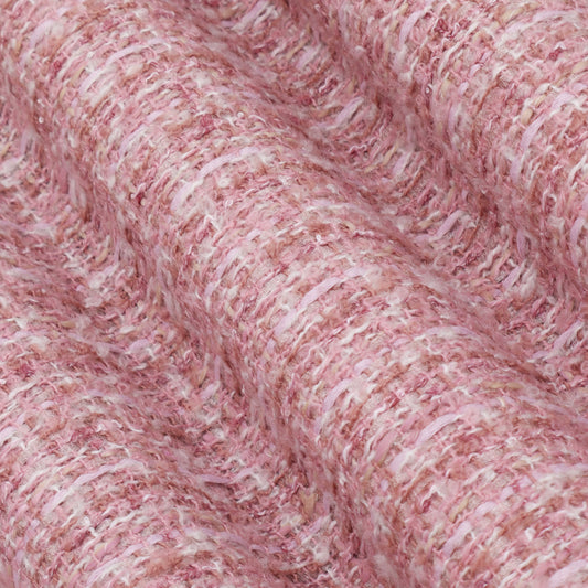 Pink Color Heavy Woolen Shimmer Fabric