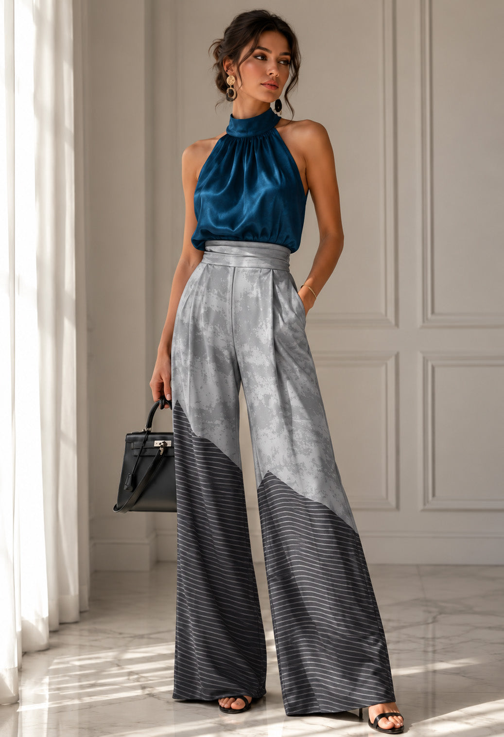 Modal Satin Abstract Fabric