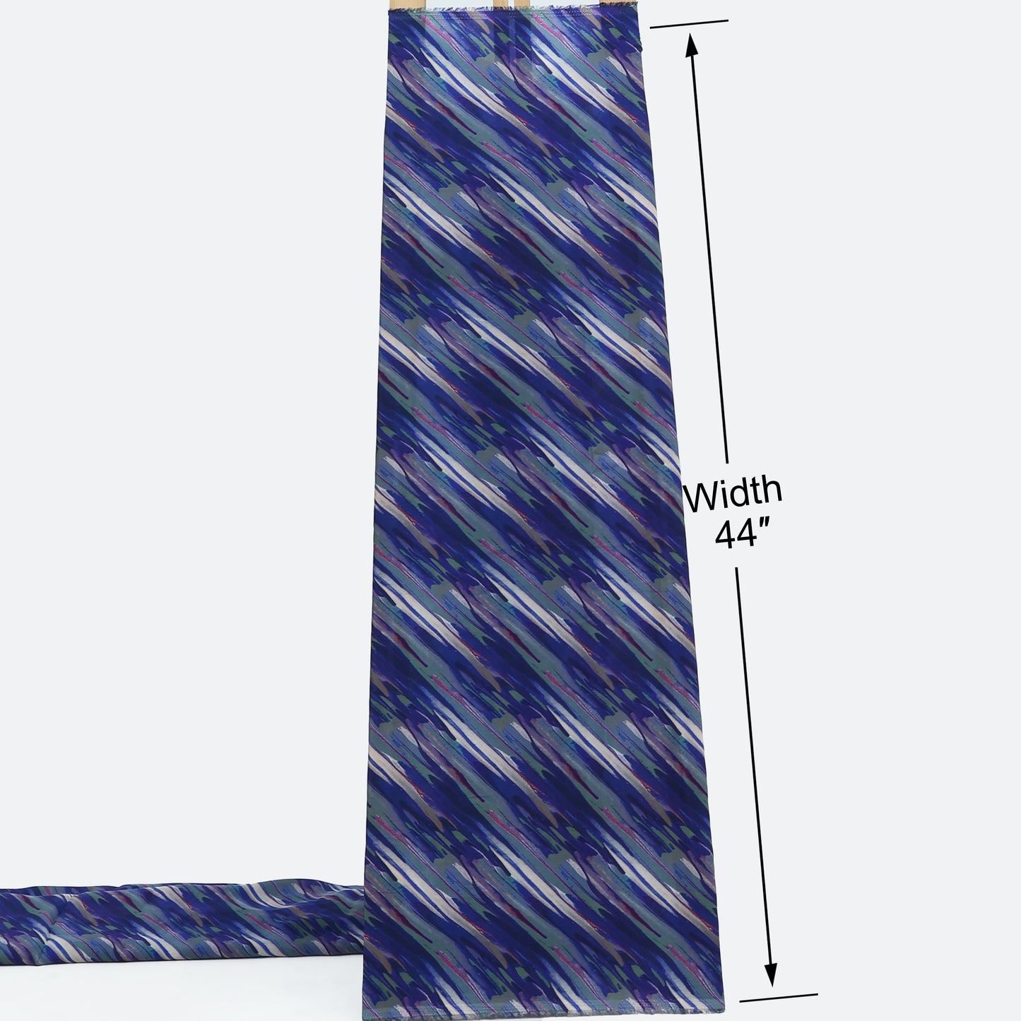 Blue Color Crepe Hydra Print Fabric