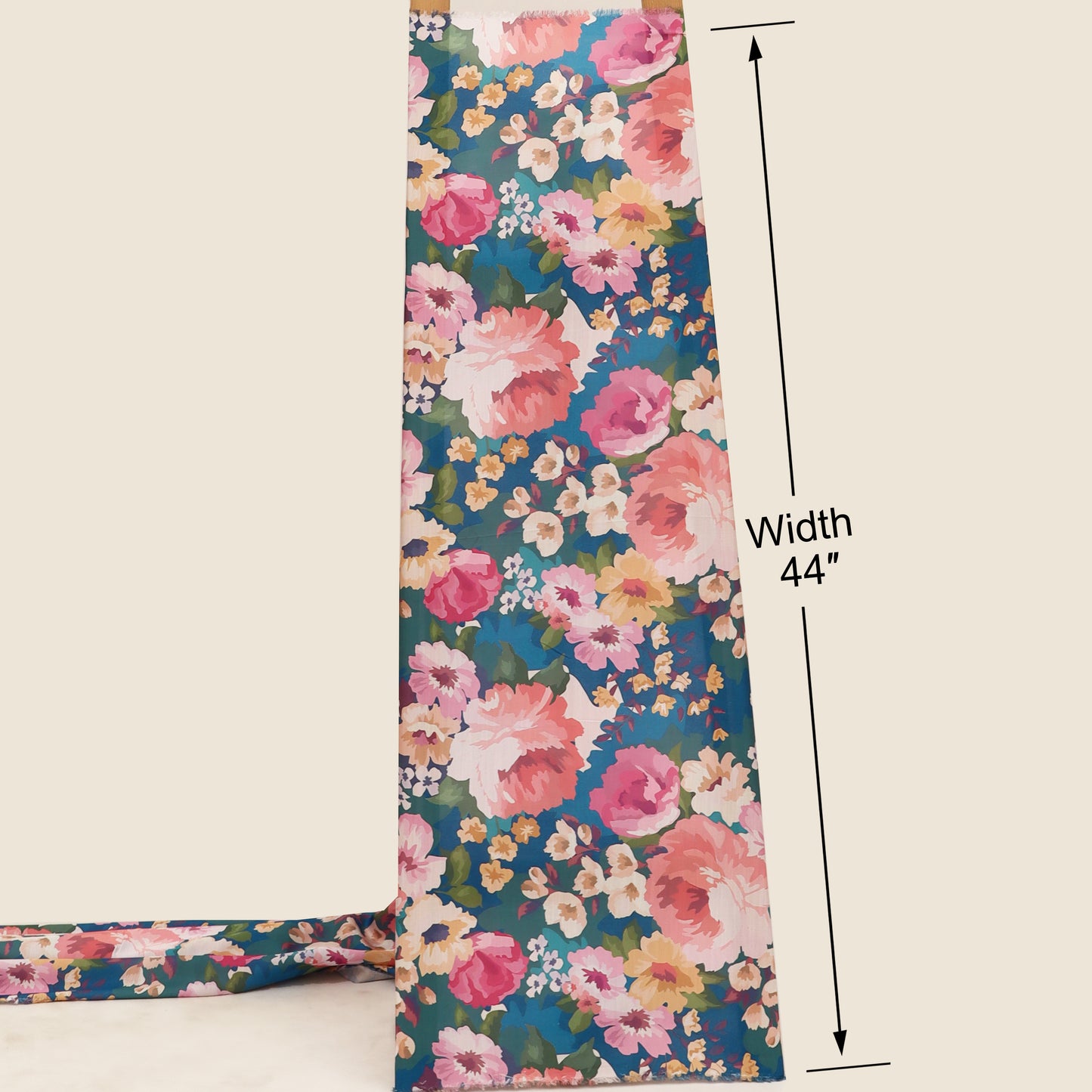 Slub Satin Print Fabric