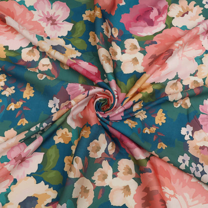 Slub Satin Print Fabric