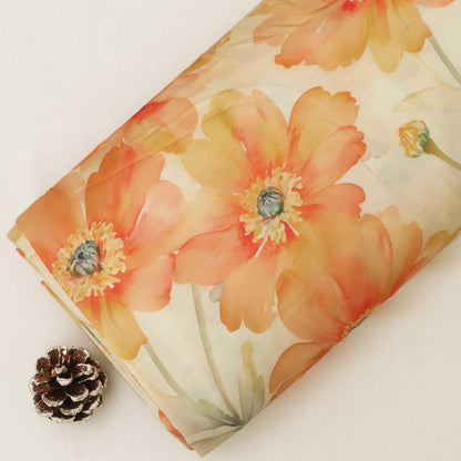 Slub Satin Print Fabric