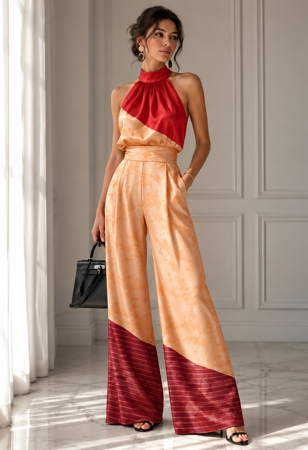 Modal Satin Abstract Fabric