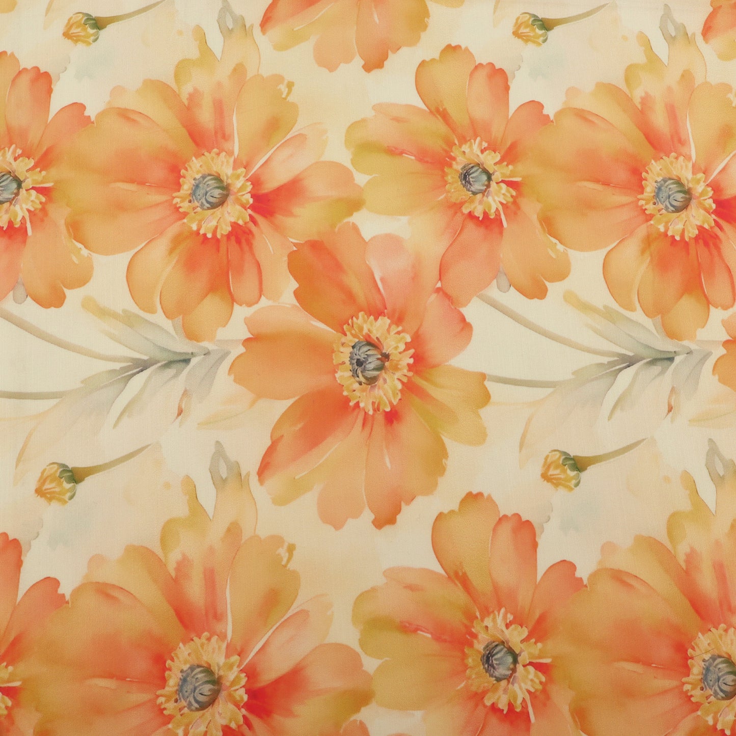 Slub Satin Print Fabric