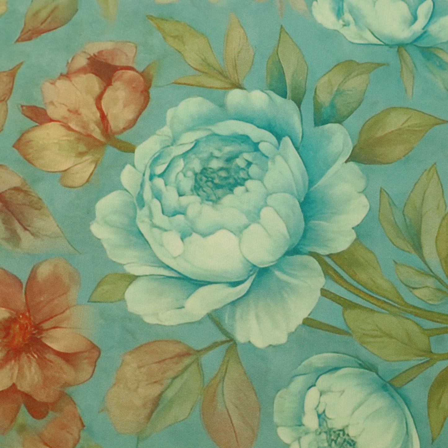 Slub Satin Print Fabric