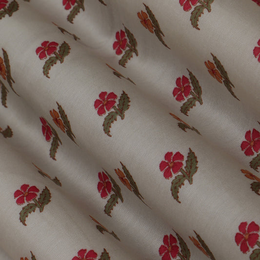 Colored Chanderi Print Fabric