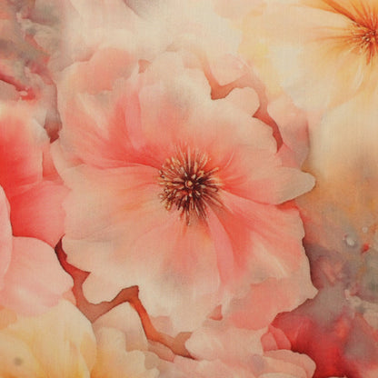 Slub Satin Print Fabric