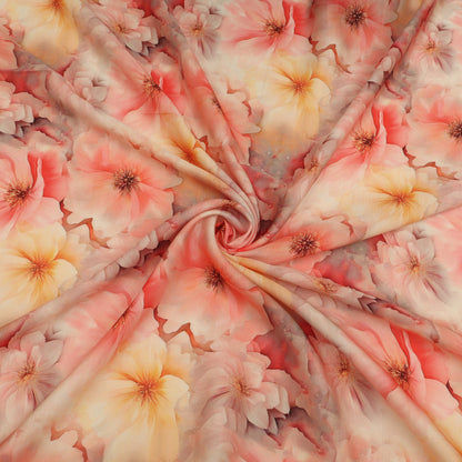 Slub Satin Print Fabric