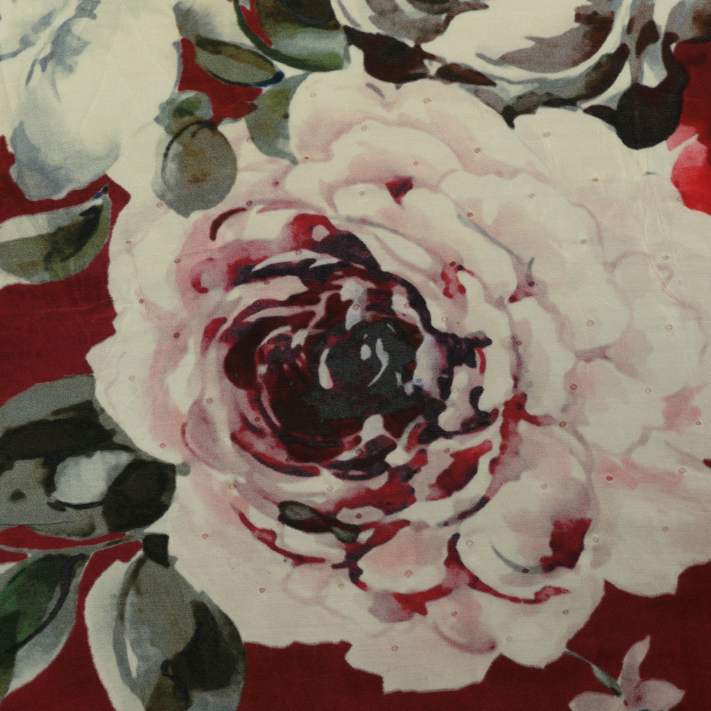 Crepe Hydra Print Mukaish Fabric