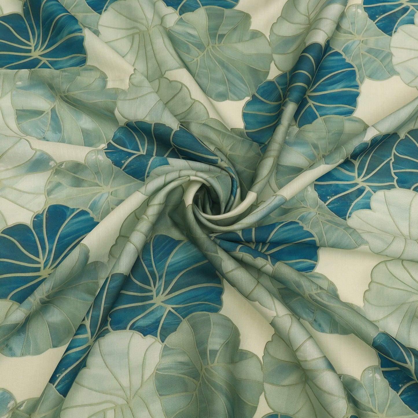 Slub Satin Print Fabric