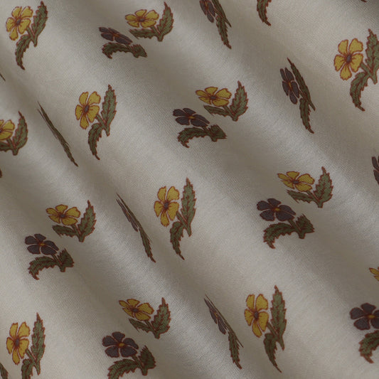 Colored Chanderi Print Fabric