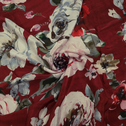 Crepe Hydra Print Mukaish Fabric