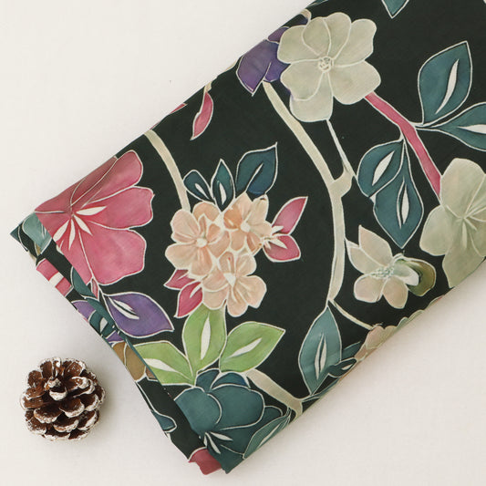 Slub Satin Print Fabric