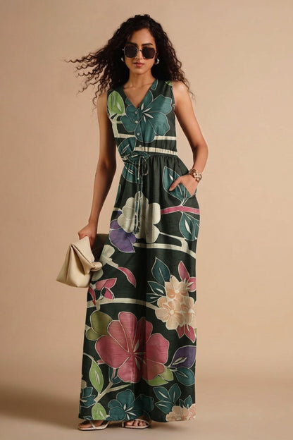 Slub Satin Print Fabric