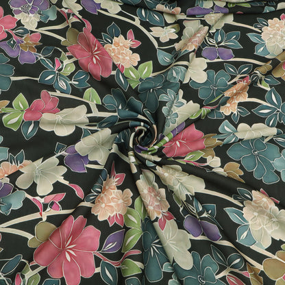 Slub Satin Print Fabric