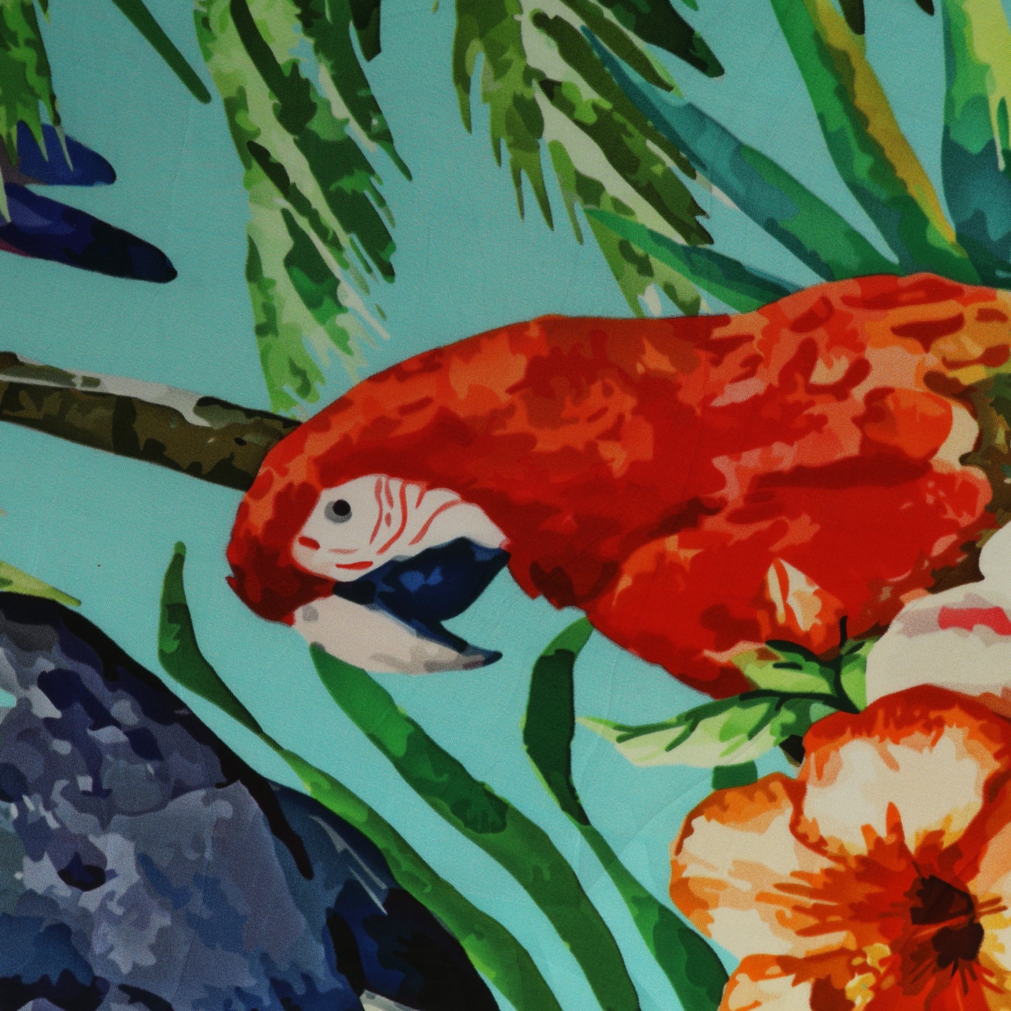 Birds Pattern Design Crepe Hydra Print Fabric