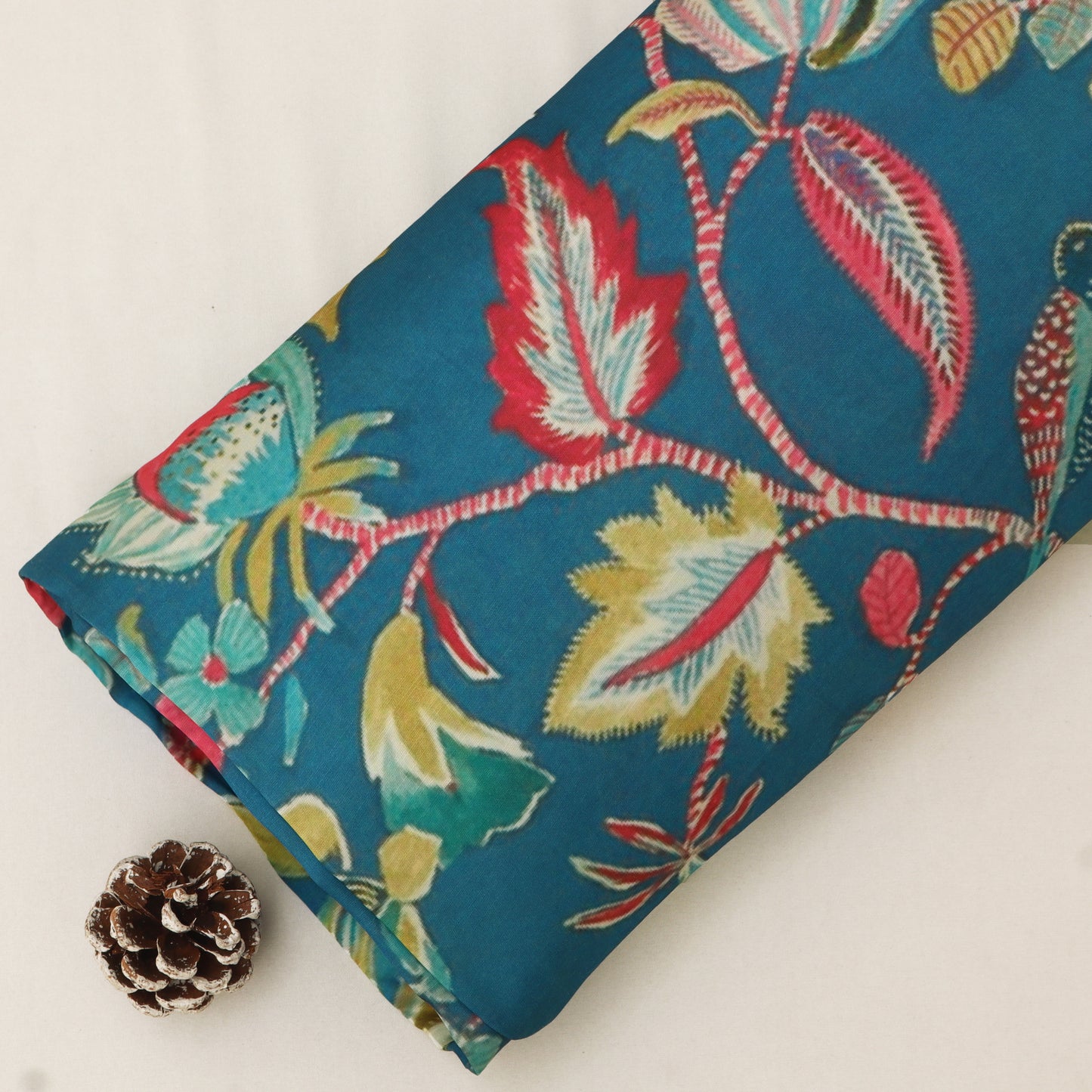 Slub Satin Print Fabric