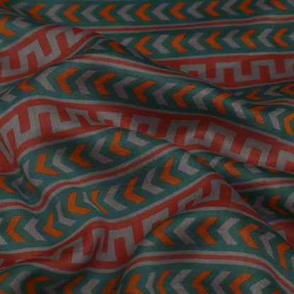 Colored Chanderi Print Fabric