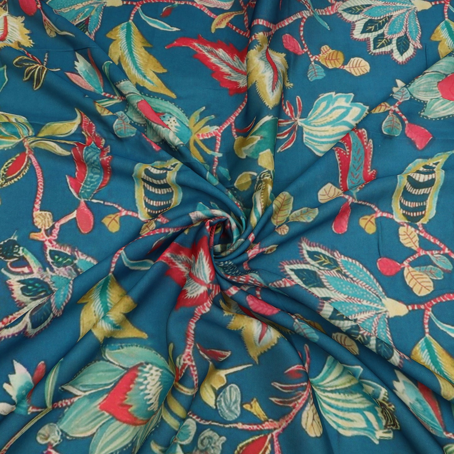 Slub Satin Print Fabric