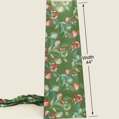 Slub Satin Print Fabric