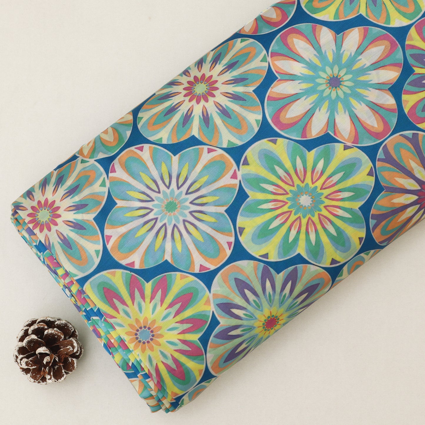 Slub Satin Print Fabric